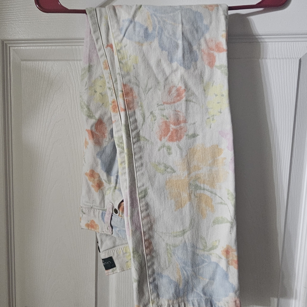 Ralph Lauren Pastel Floral White Jeans